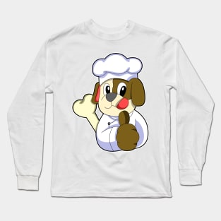 Dog as Chef with Bone Long Sleeve T-Shirt